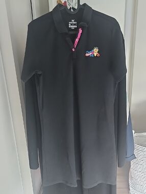 Black Short -Sleeve Polo Dress